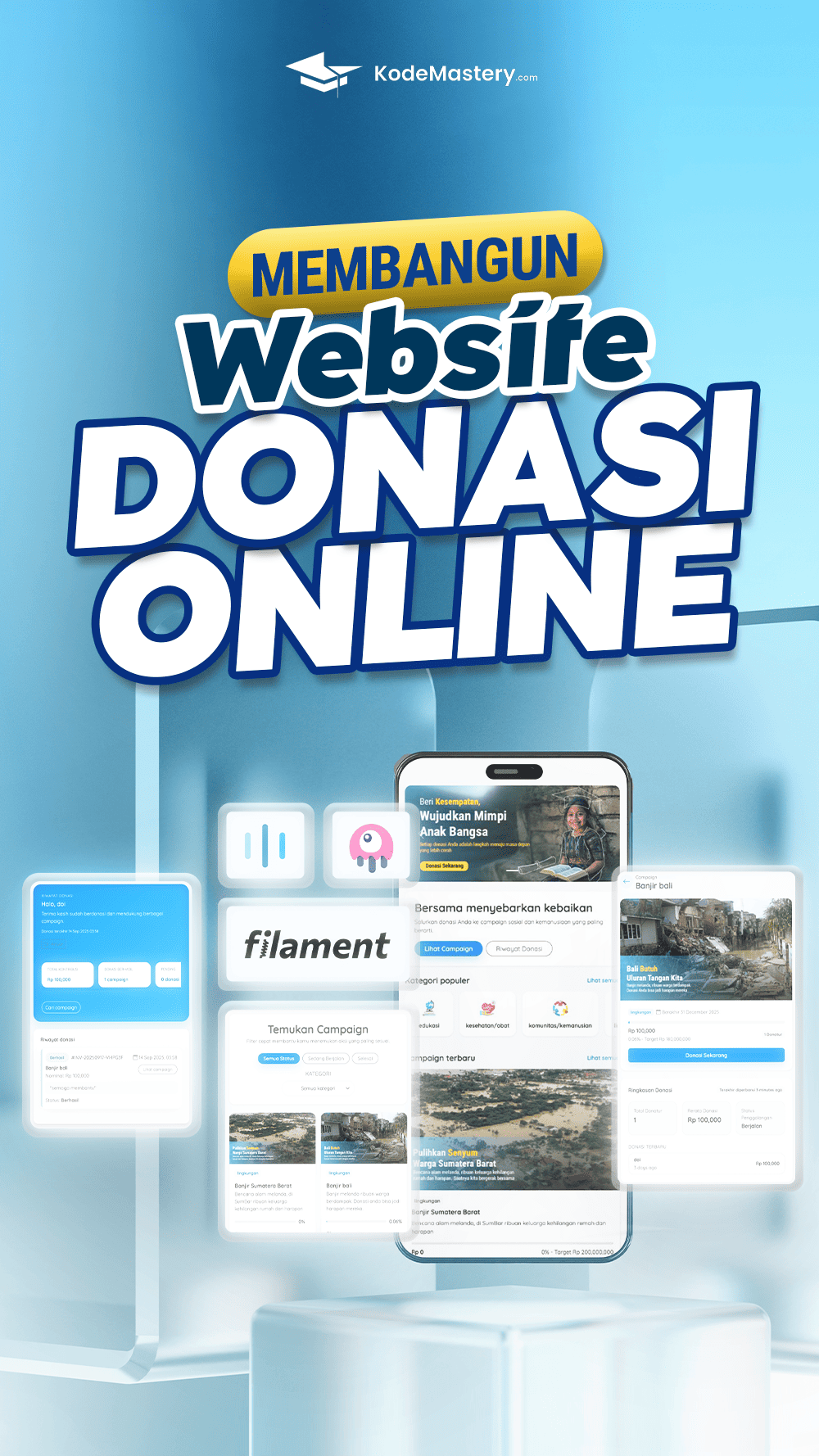 Cara Membangun Website Donasi Online dengan Laravel Filament, Livewire, dan Midtrans thumbnail