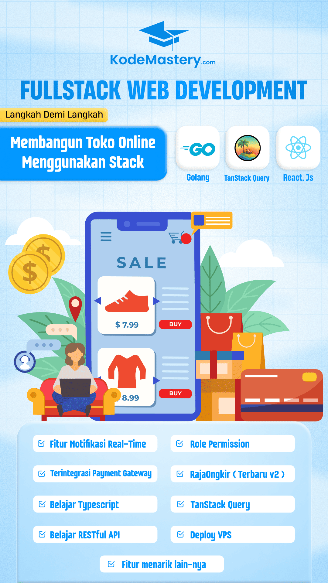Membangun Website E-Commerce Production-Ready dengan Golang & React thumbnail